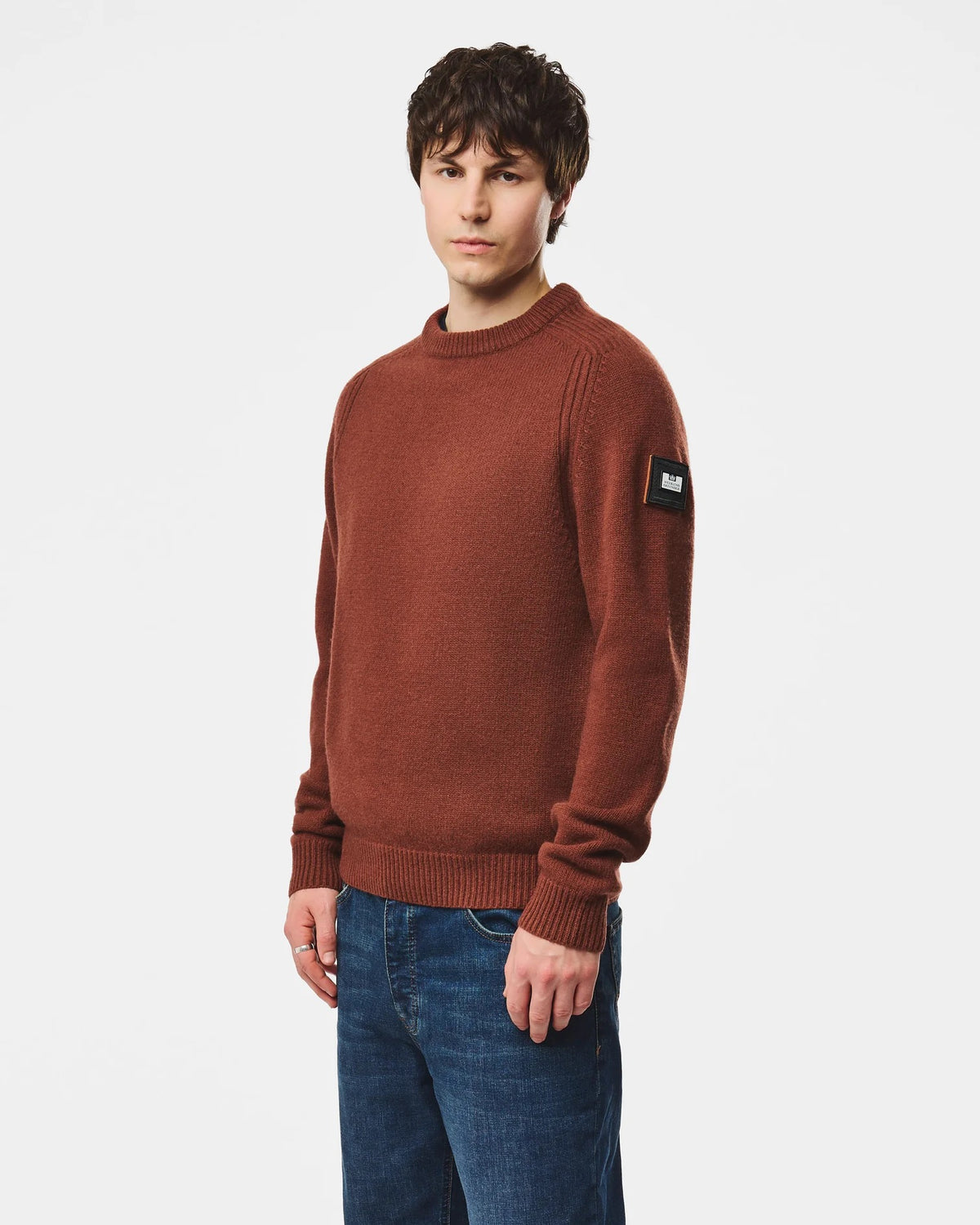 Weekend Offender Zagreb Crew Neck Sweater - Brick