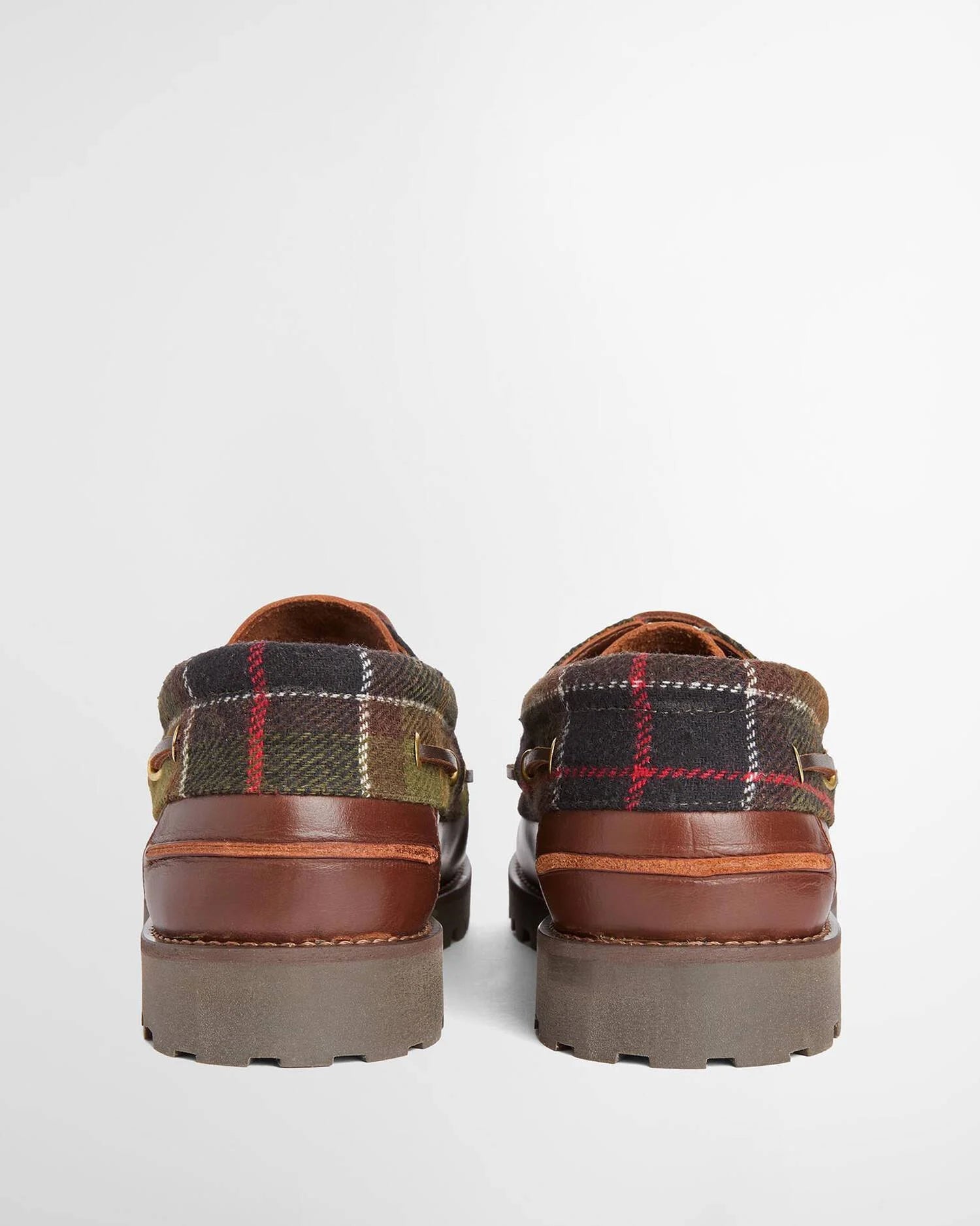 Barbour Deck Boat Shoe - Brown/Classic Tartan