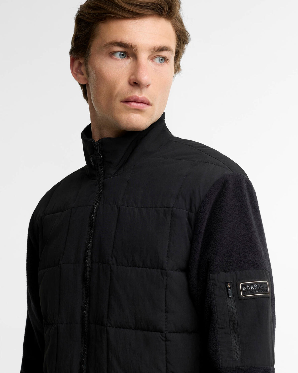 Barbour International Burnhope Quilted Sweat - Black