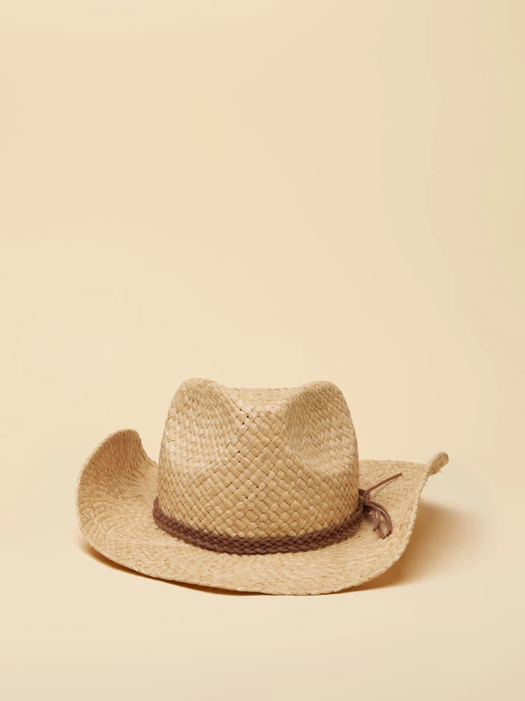 Joules Joanie Western Straw Fedora Hat
