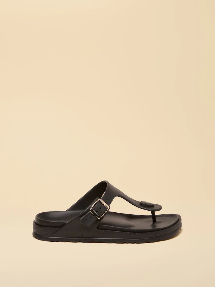 Joules Soleil Black Buckle Flip Flop