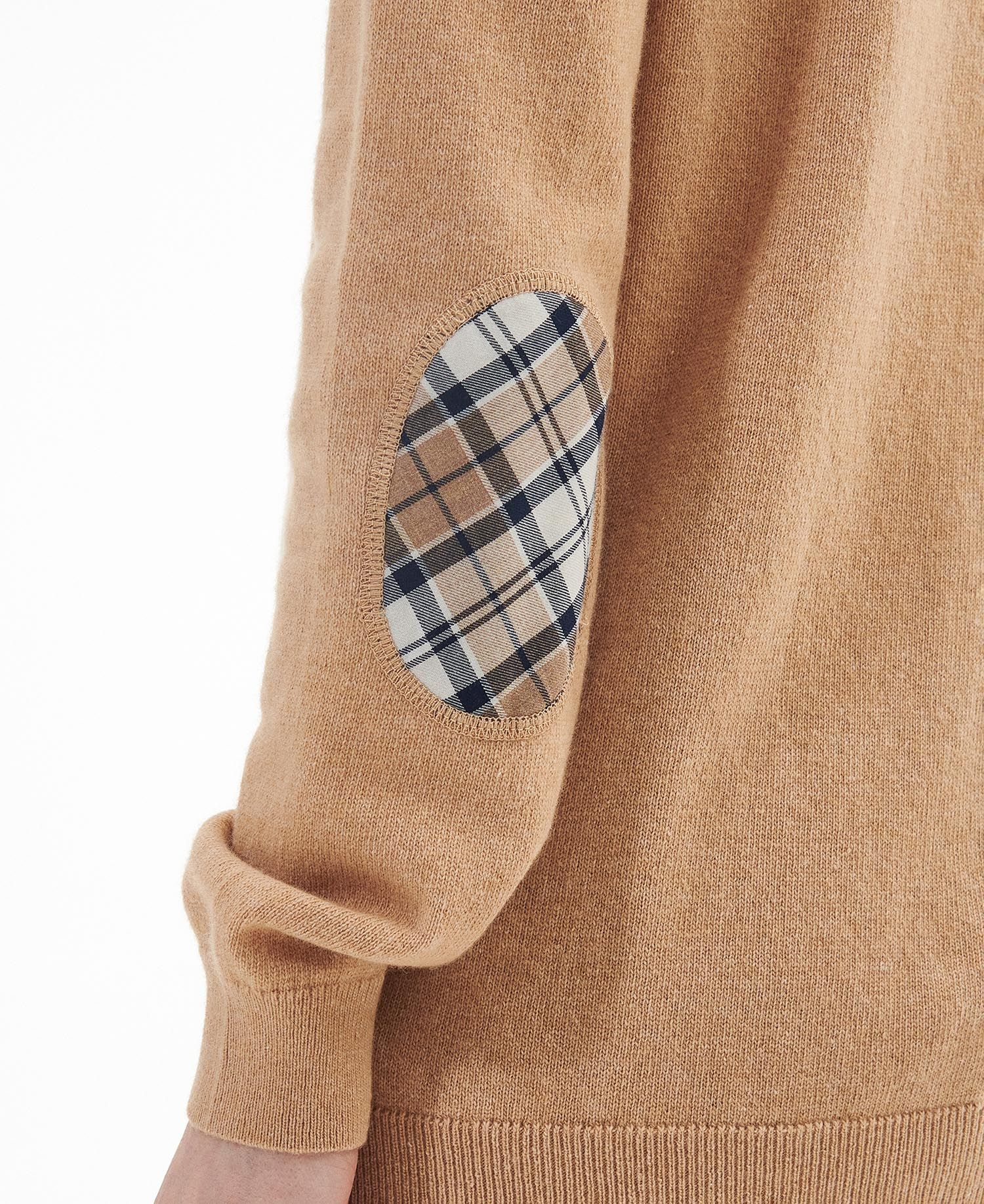 Barbour Pendle Crew Knitted Jumper - Caramel/Fawn