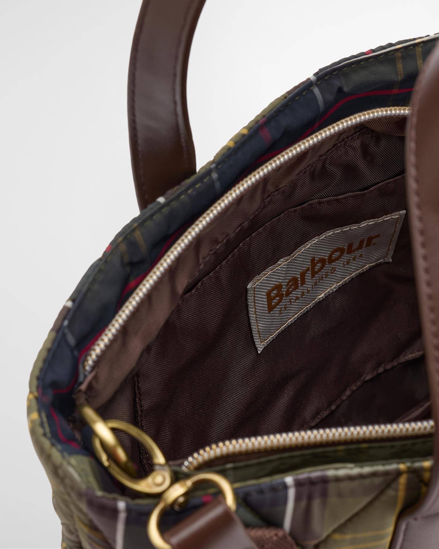 Barbour Mini Quilted Tote Bag - Classic Tartan