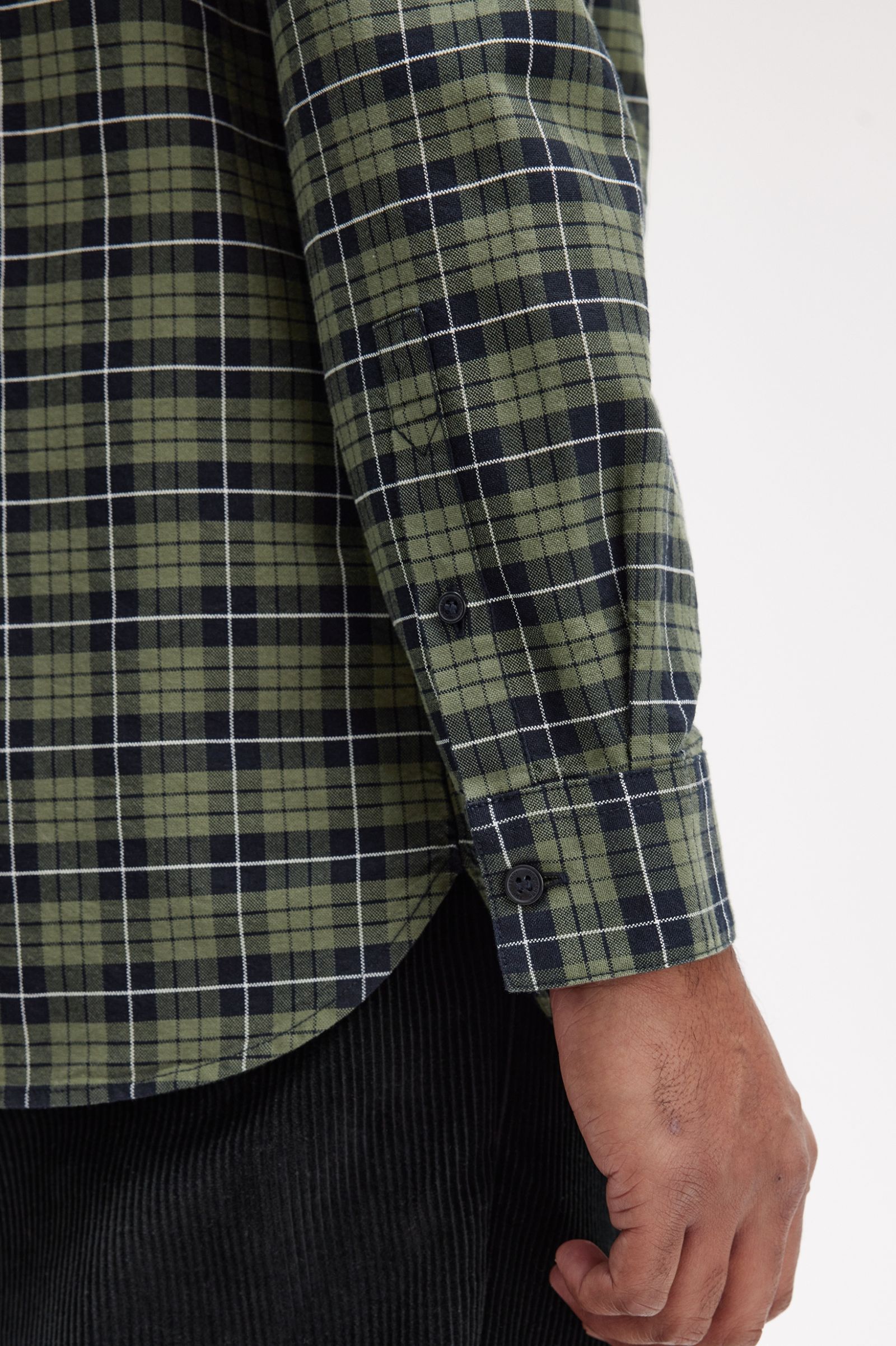 Fred Perry Tartan Oxford Shirt - Laurel Wreath Green