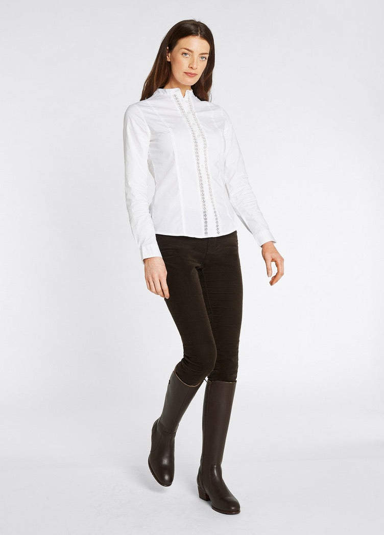 Dubarry Waterlily Mandarin Collar Shirt - White