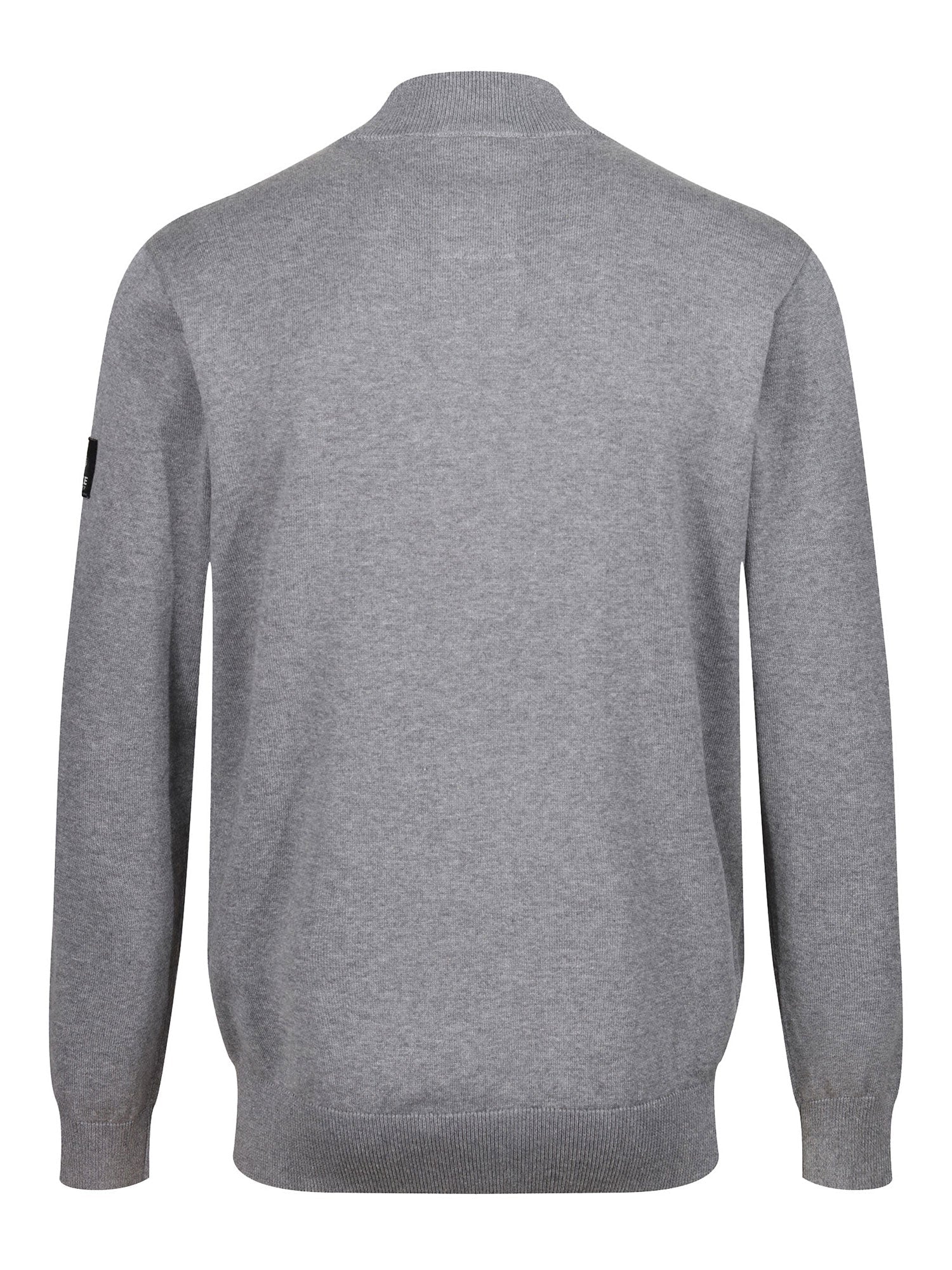 Luke 1977 Heddon Funnel Neck Half Zip Jumper - Mid Grey