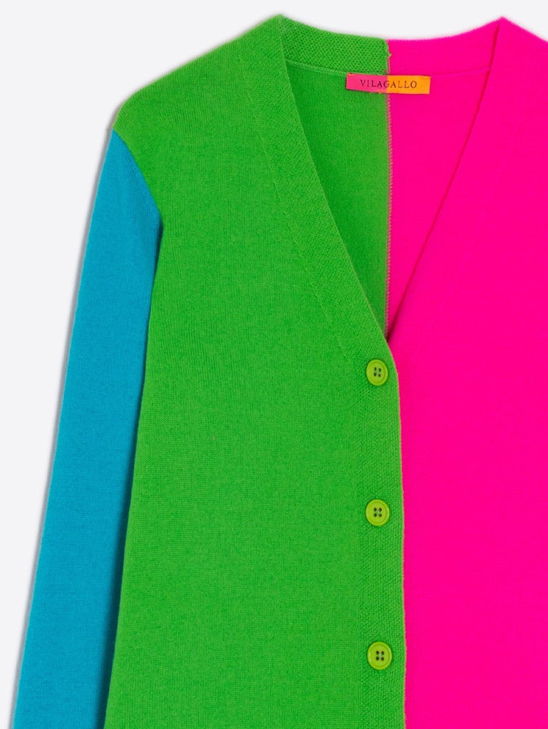 Vilagallo Theresa Knitted Cardigan  - Multicolour