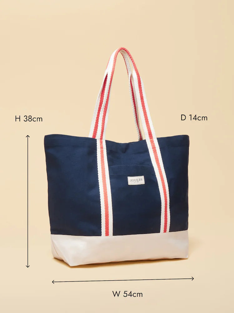 Joules Promenade Navy Canvas Tote Bag