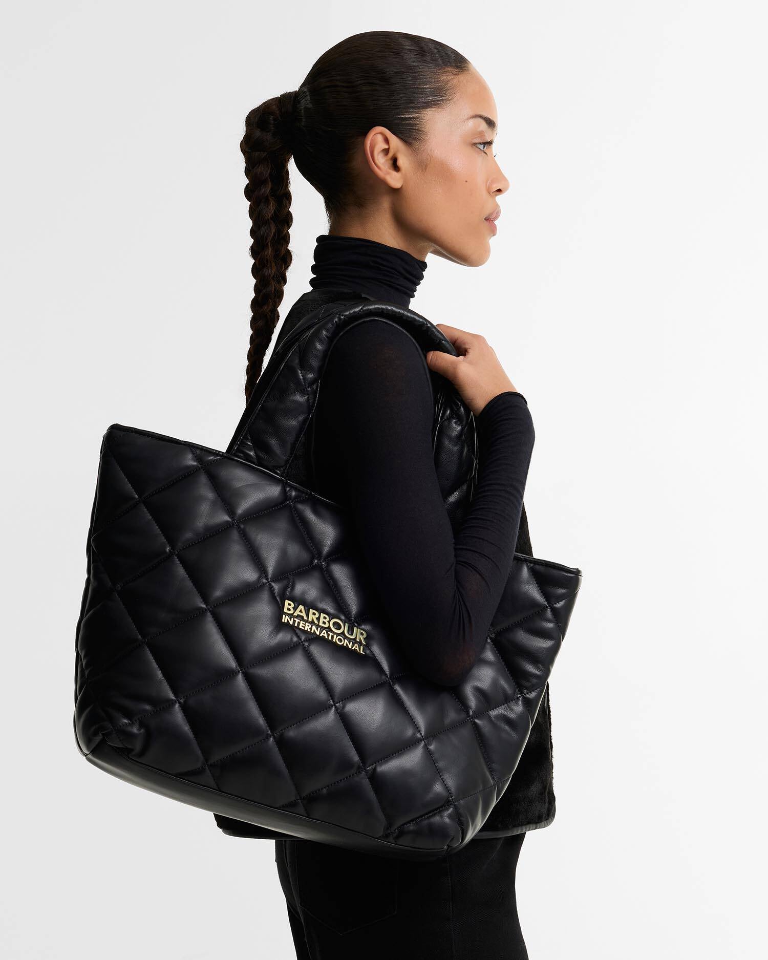 Barbour International Soft Quilt Battersea Tote Bag - Black