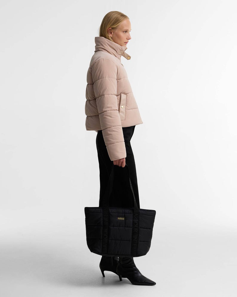 Barbour International Monaco Baffle Quilt Tote Bag - Black