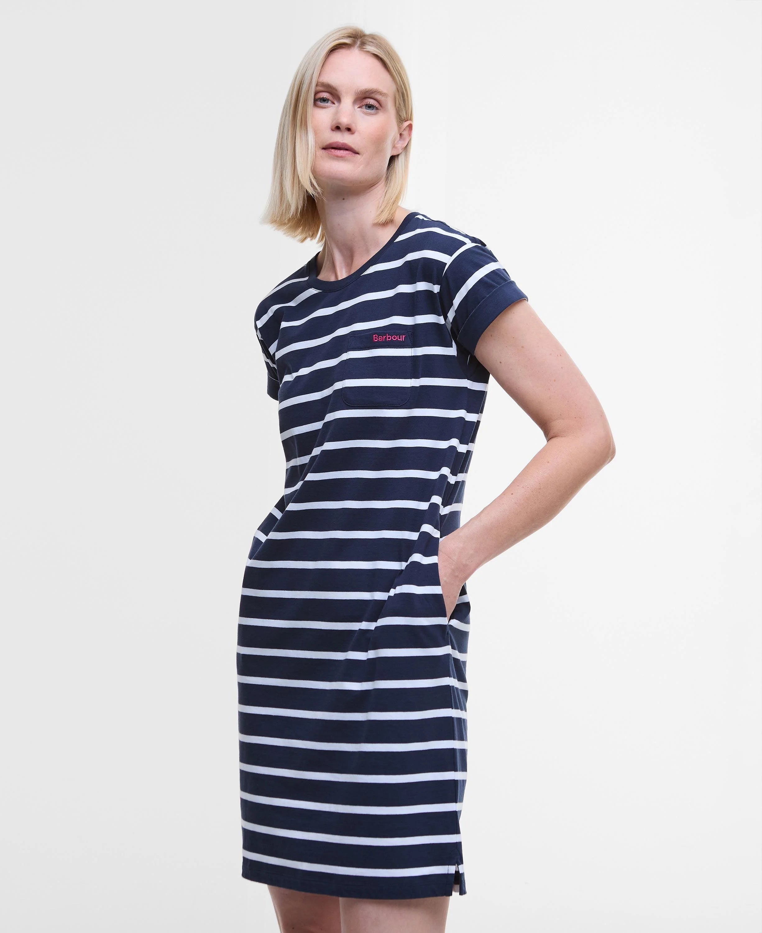 Barbour Otterburn Stripe Dress - Navy