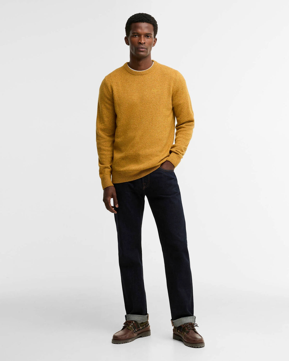 Barbour Essential Tisbury Crew-Neck Jumper - Copper