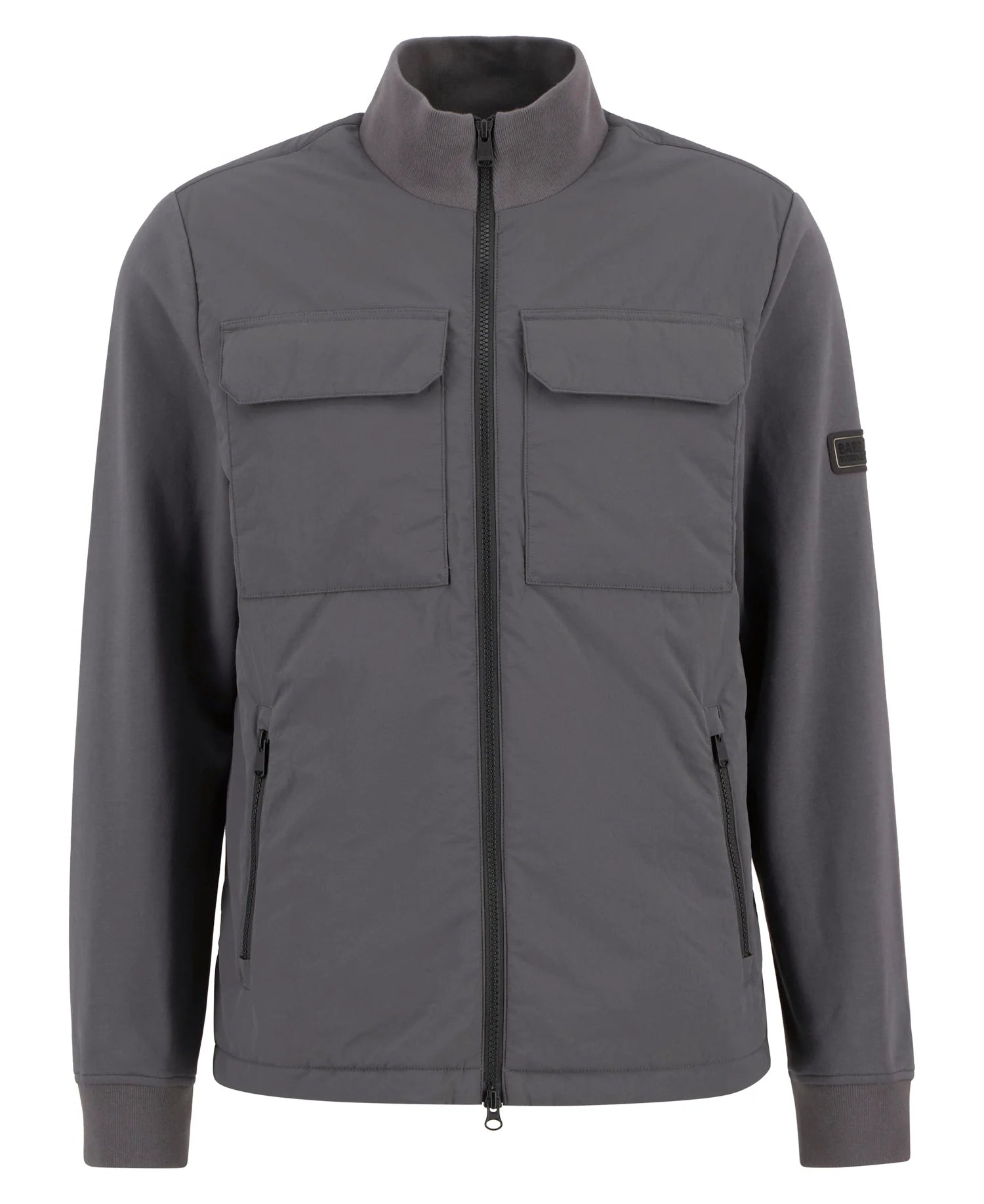 Barbour International Ethan Funnel Neck Quilted Sweat - Charcoal