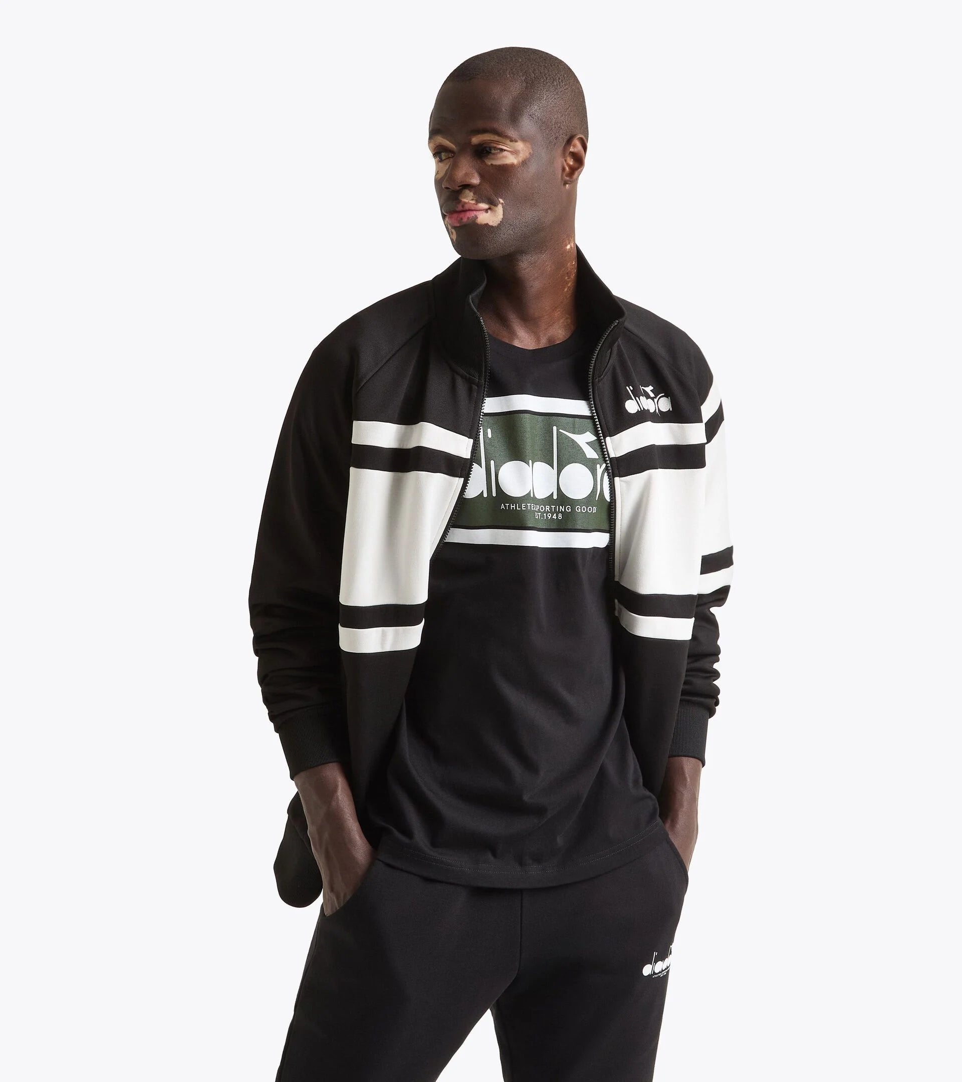 Diadora Jacket 80s - Optical White/Black