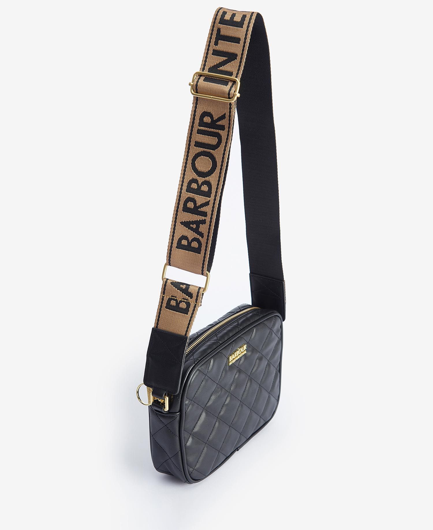 Barbour International Quilted Sloane Crossbody Bag - Black
