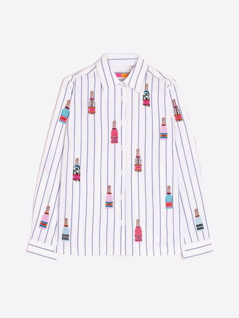 Vilagallo Isabella Blouse - Poplin Rayas