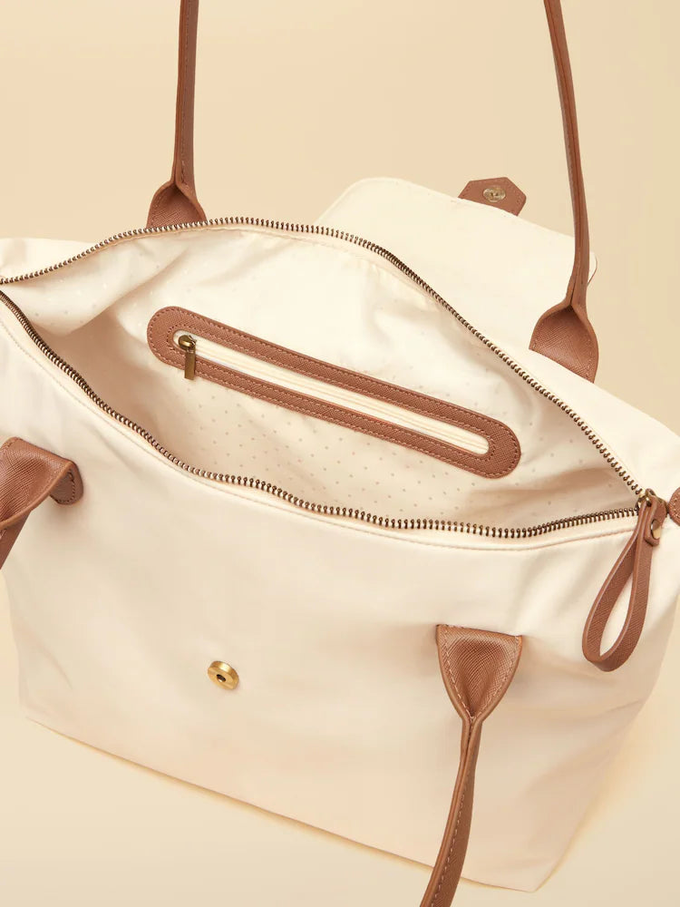 Joules Edie Cream Tote Shoulder Bag
