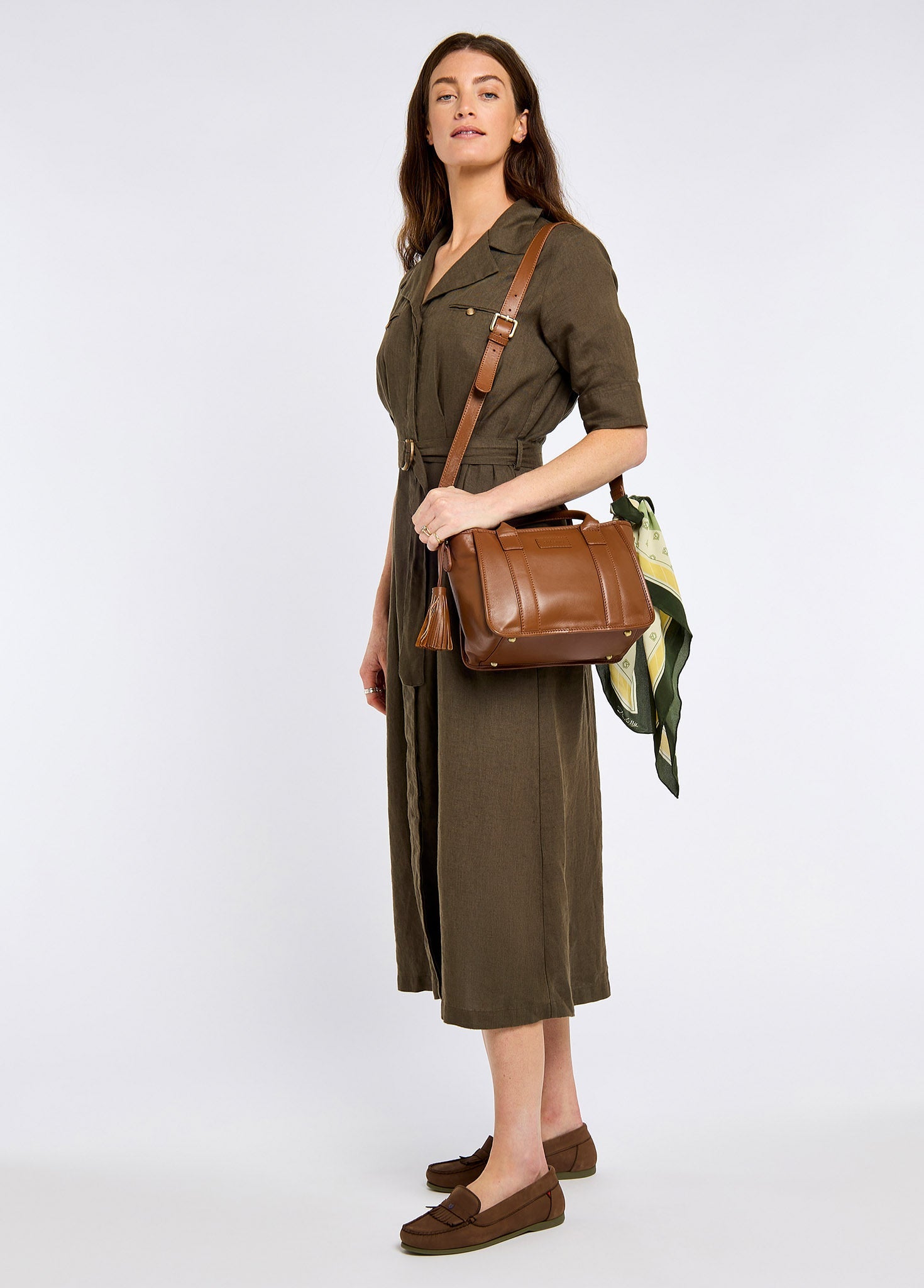 Dubarry Ramelton Medium Sized Leather Handbag - Caramel