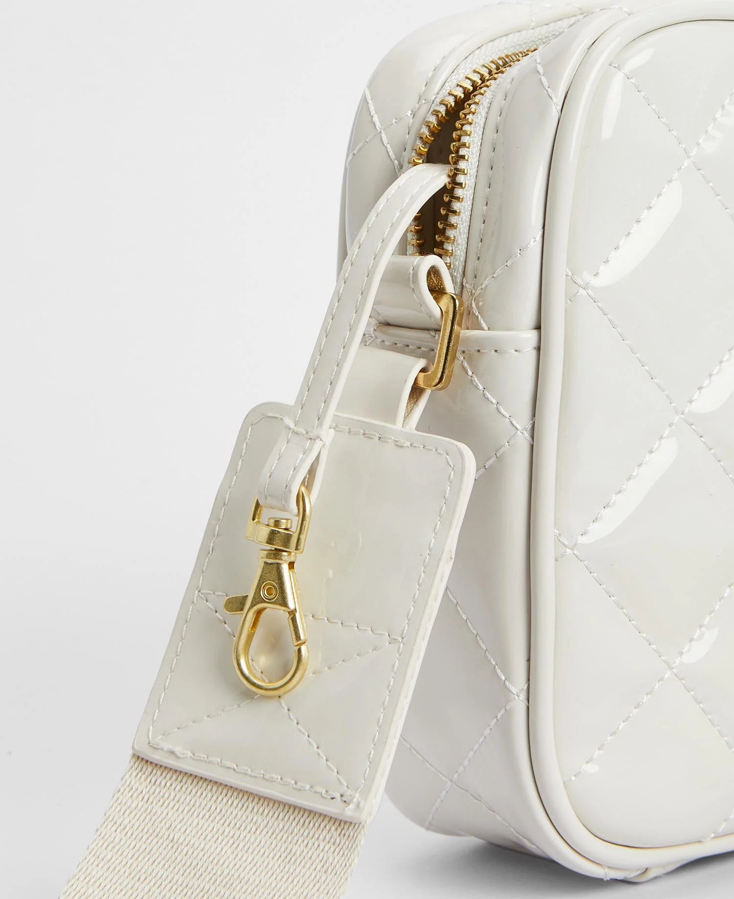 Barbour International Quilted Sloane Crossbody Bag - Gloss Silver Birch