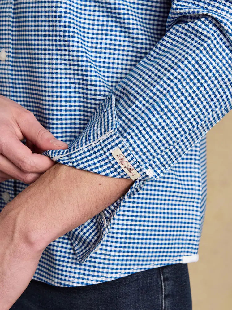 Joules Oxford Long Sleeved Blue Check Shirt