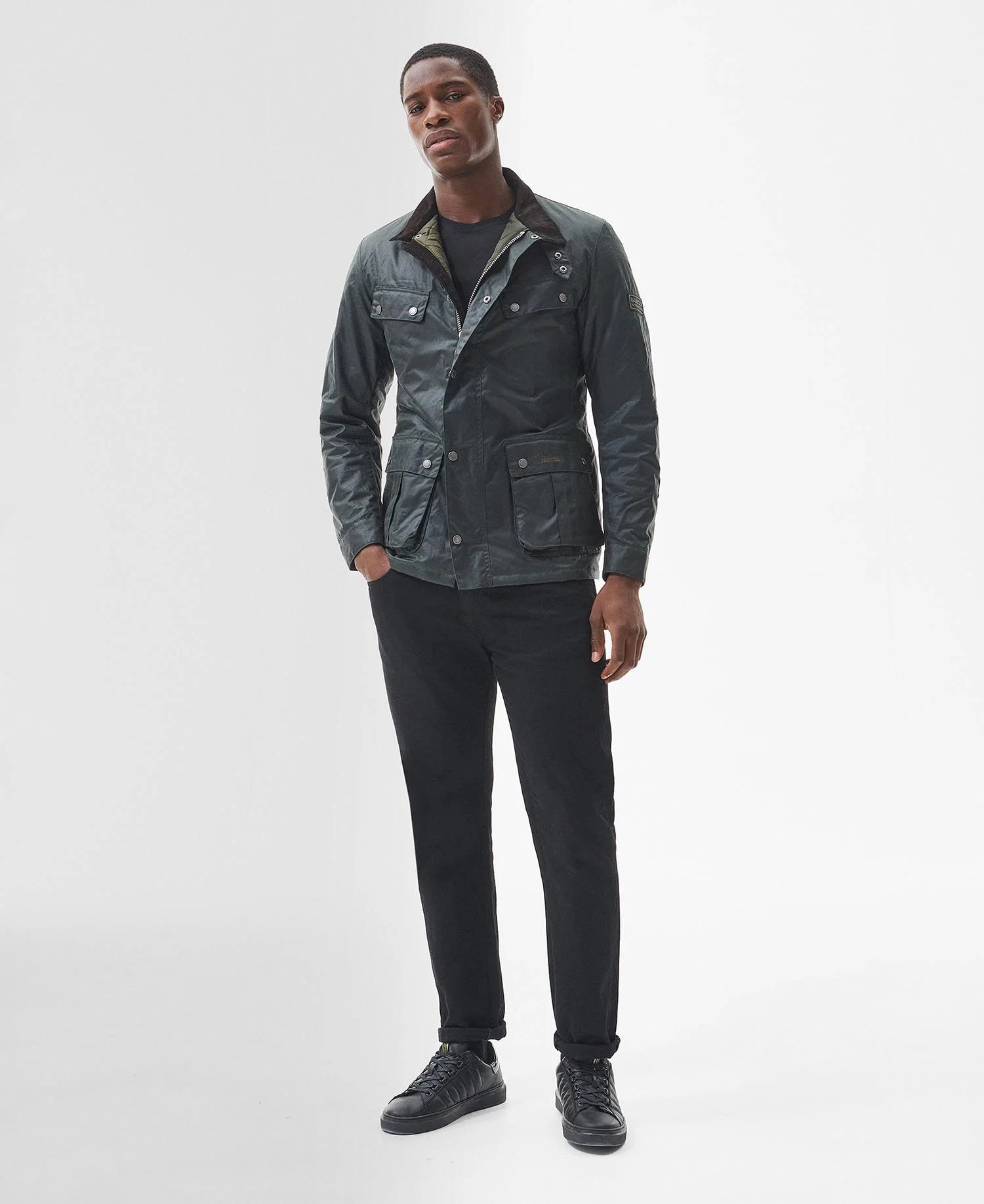 Barbour International Duke Wax Jacket - Sage