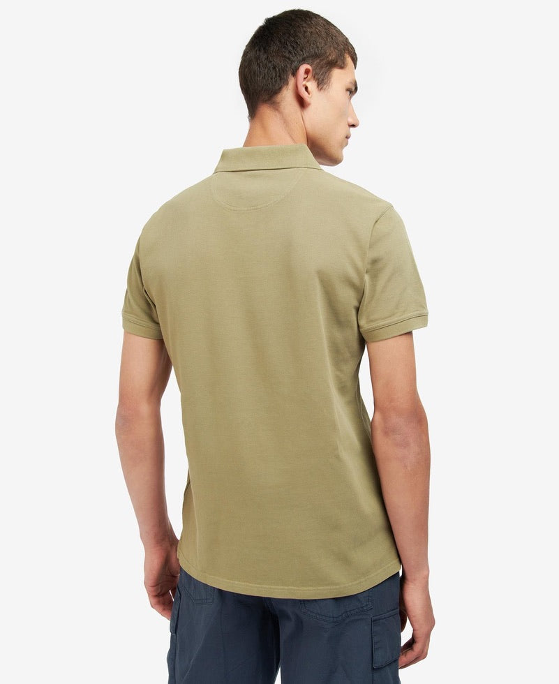 Barbour Washed Sports Polo Shirt - Bleached Olive