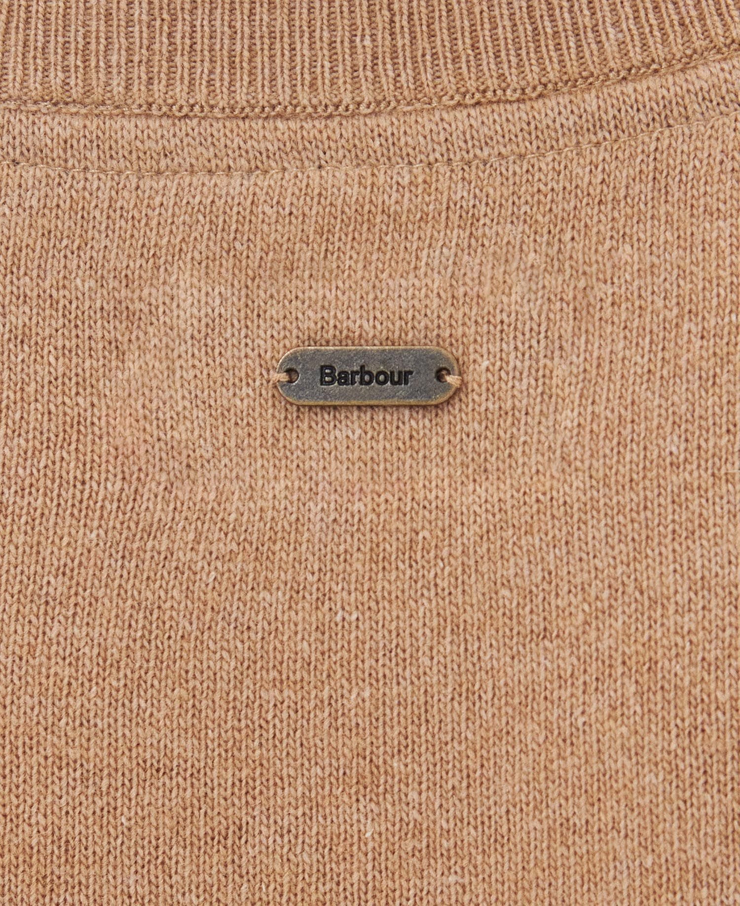 Barbour Pendle Crew Knitted Jumper - Caramel/Fawn