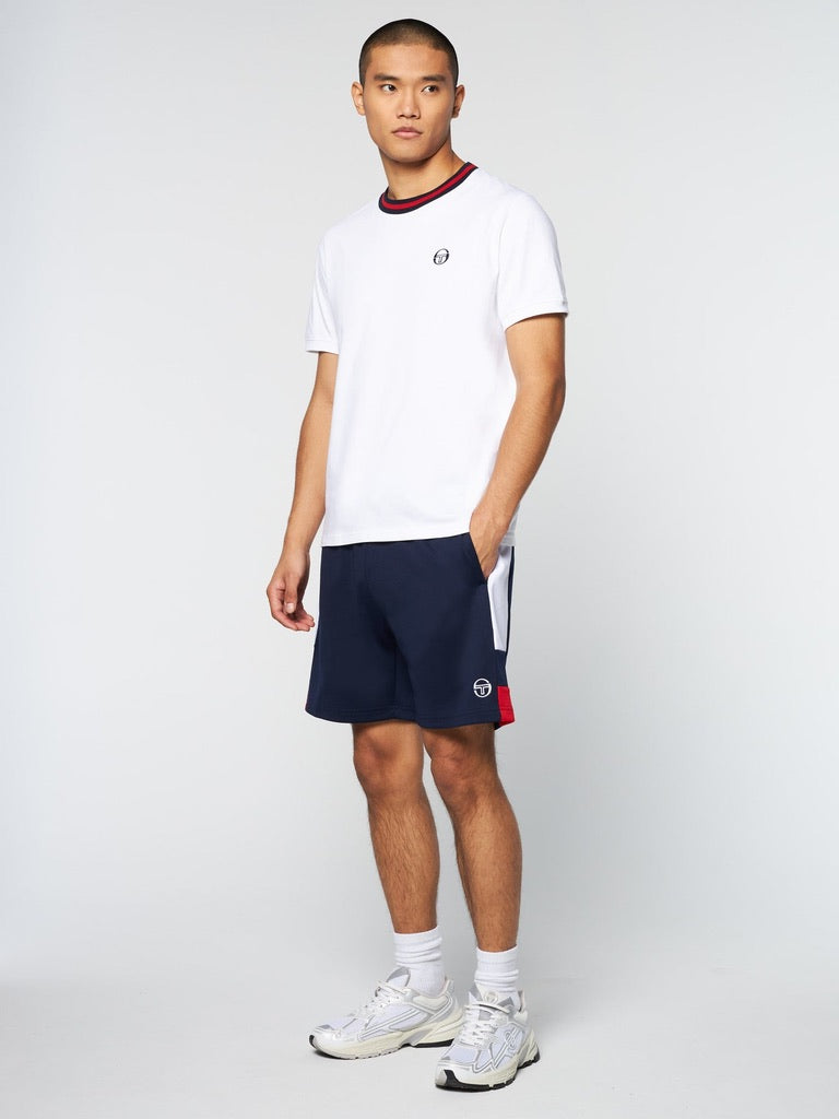 Sergio Tacchini Rainer T-Shirt - White/Adrenaline Rush