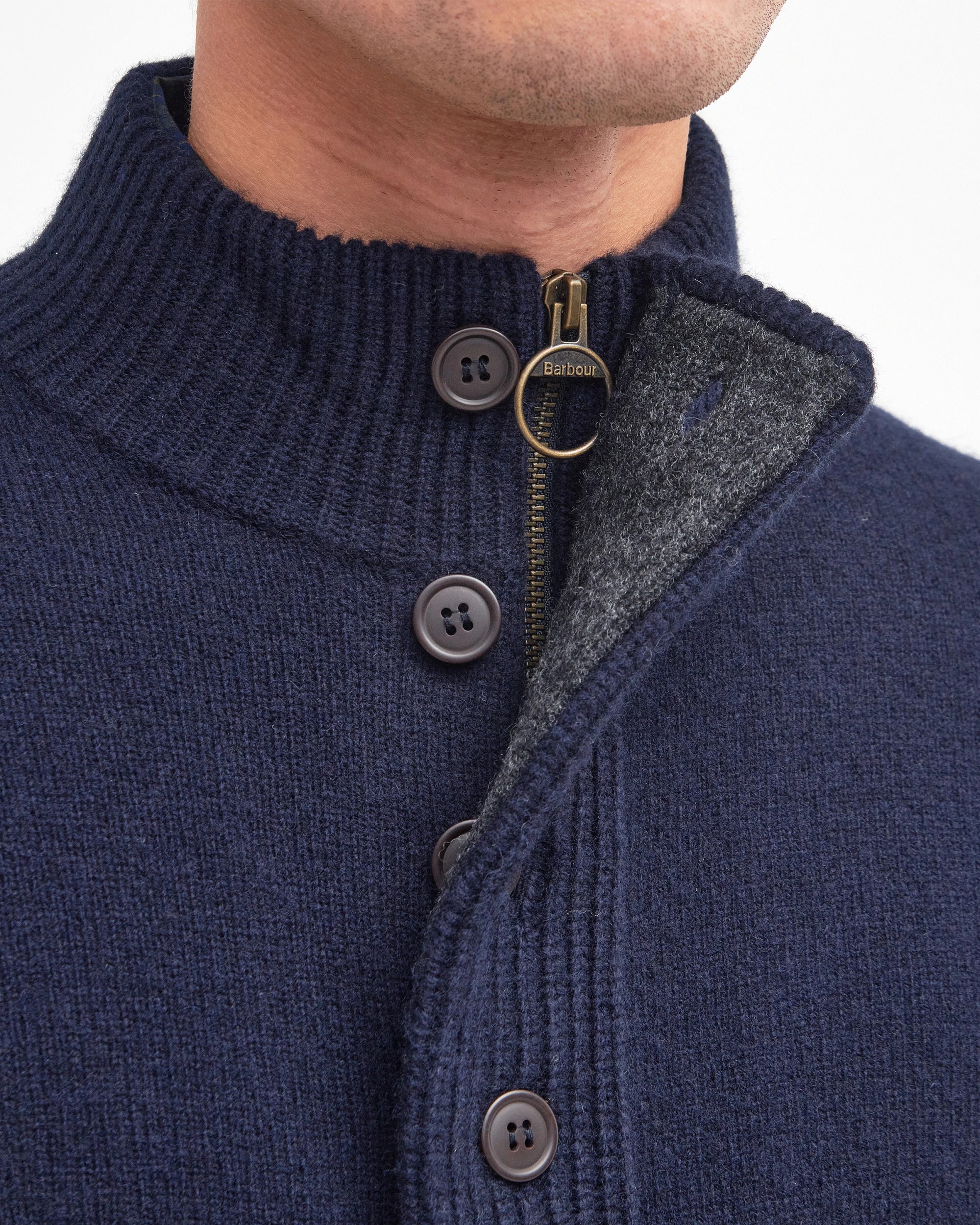 Barbour Essential Patch Half Zip Jumper - Navy
