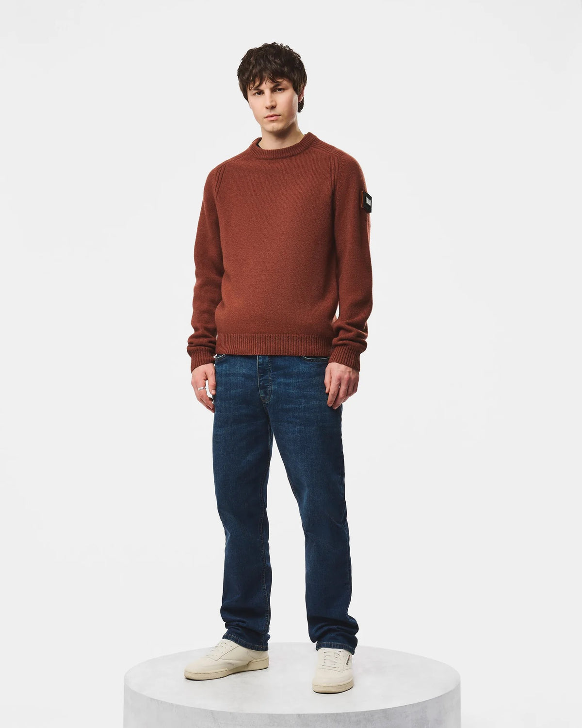 Weekend Offender Zagreb Crew Neck Sweater - Brick