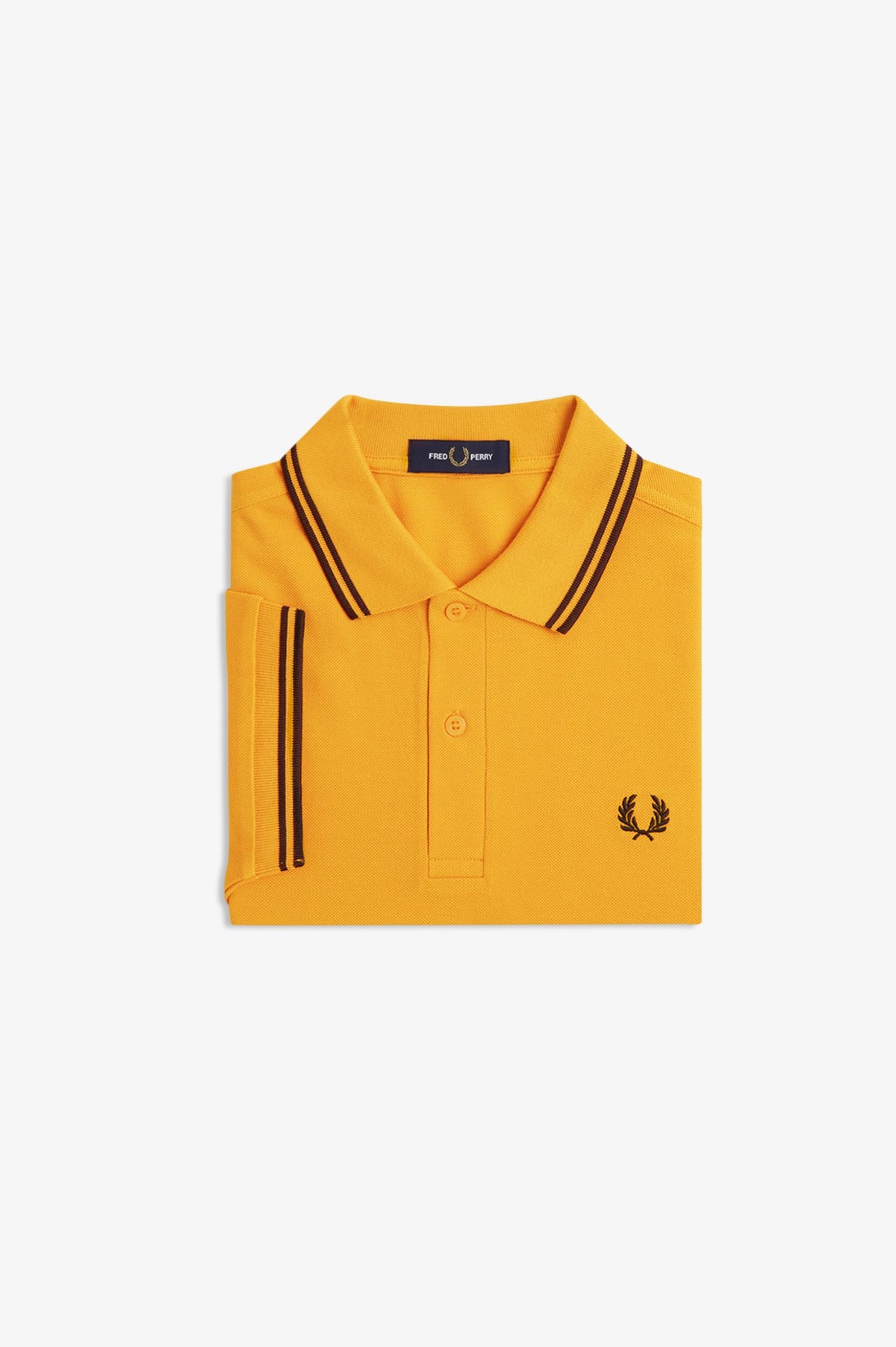 Fred Perry Twin Tipped Polo Shirt - Golden/Rich Brown