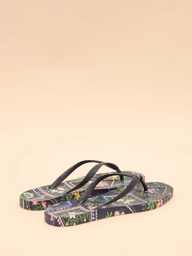 Joules Sunvale Floral Flip Flops