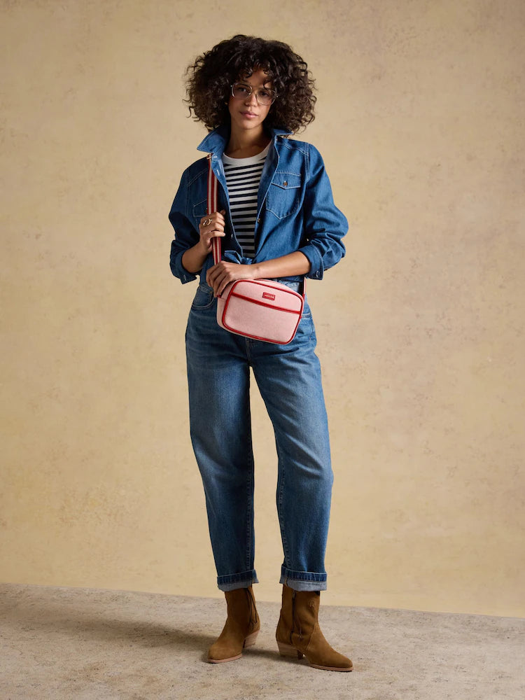 Joules Blair Red Canvas Cross Body Bag