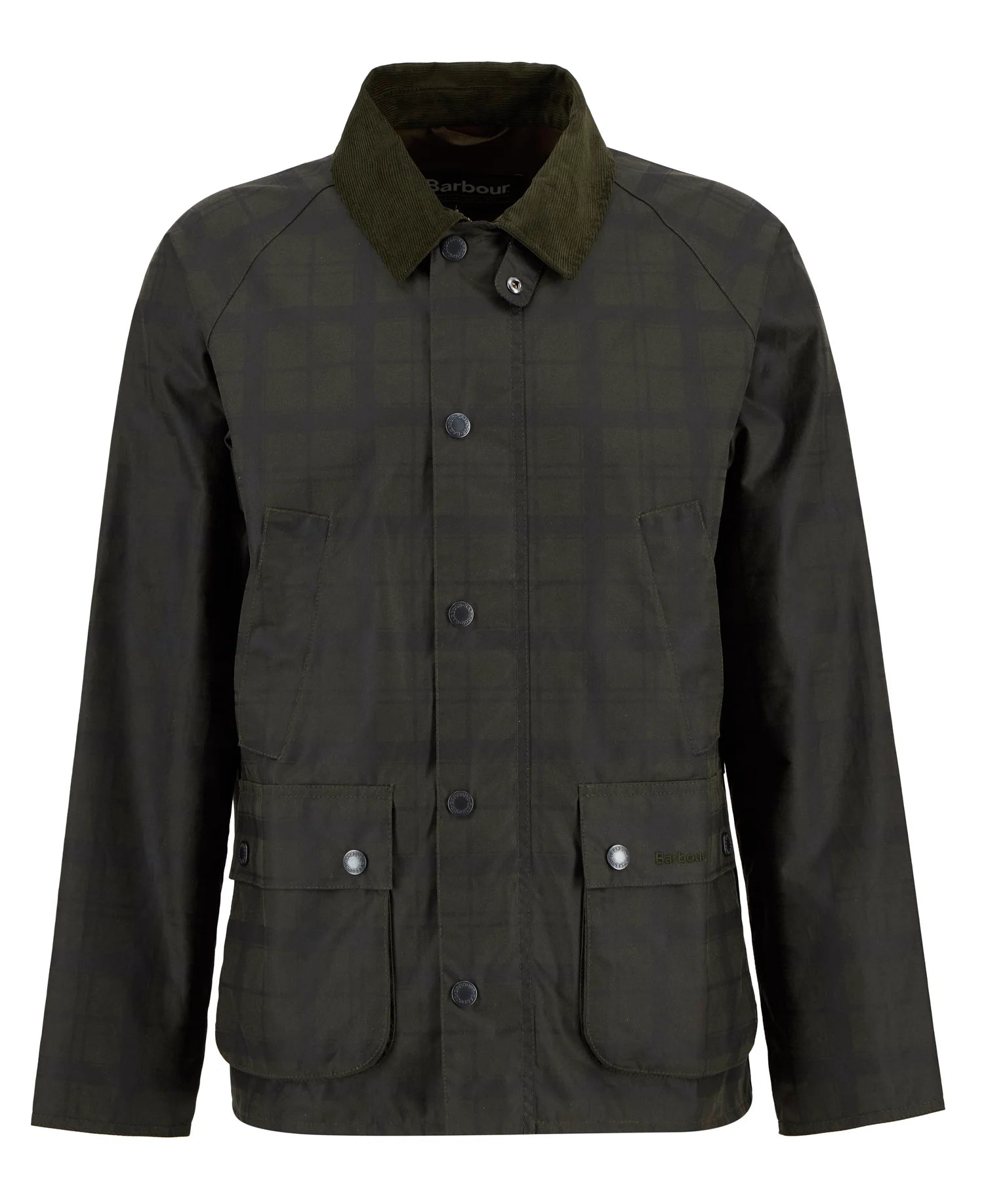 Barbour Tartan Ambleside Wax Jacket - Olive
