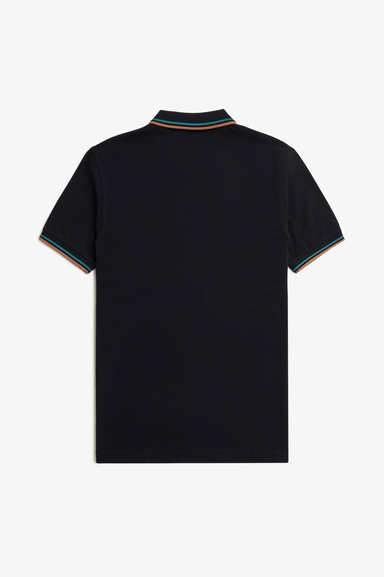 Fred Perry Twin Tipped Polo Shirt - Navy/ Cyber Blue/ Light Rust