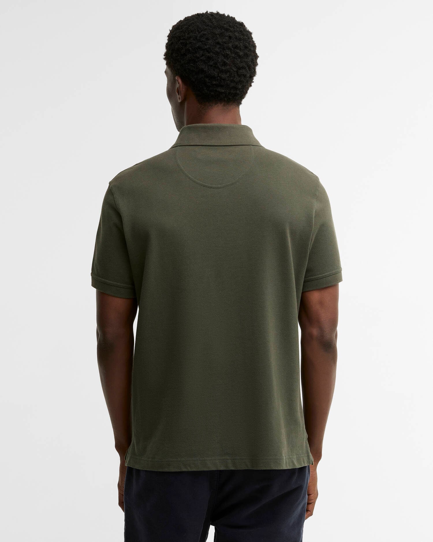 Barbour Reg Fit Tartan Pique Polo Shirt - Forest Green