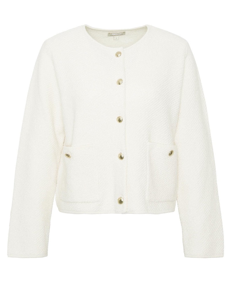 Barbour Celeste Knitted Cardigan - Antique White