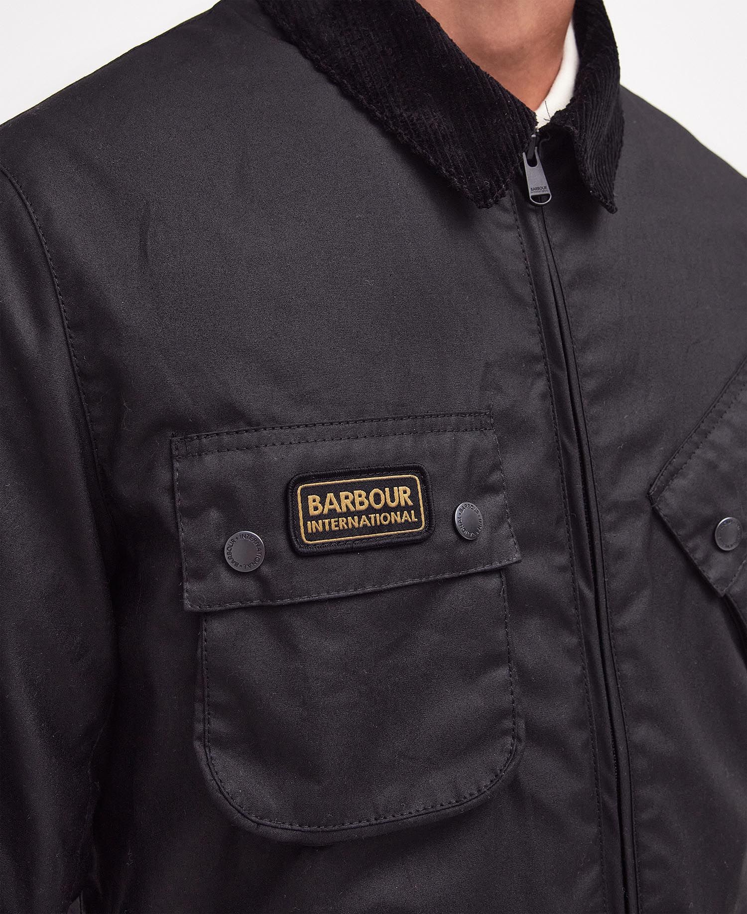 Barbour International Sefton Wax Jacket - Black