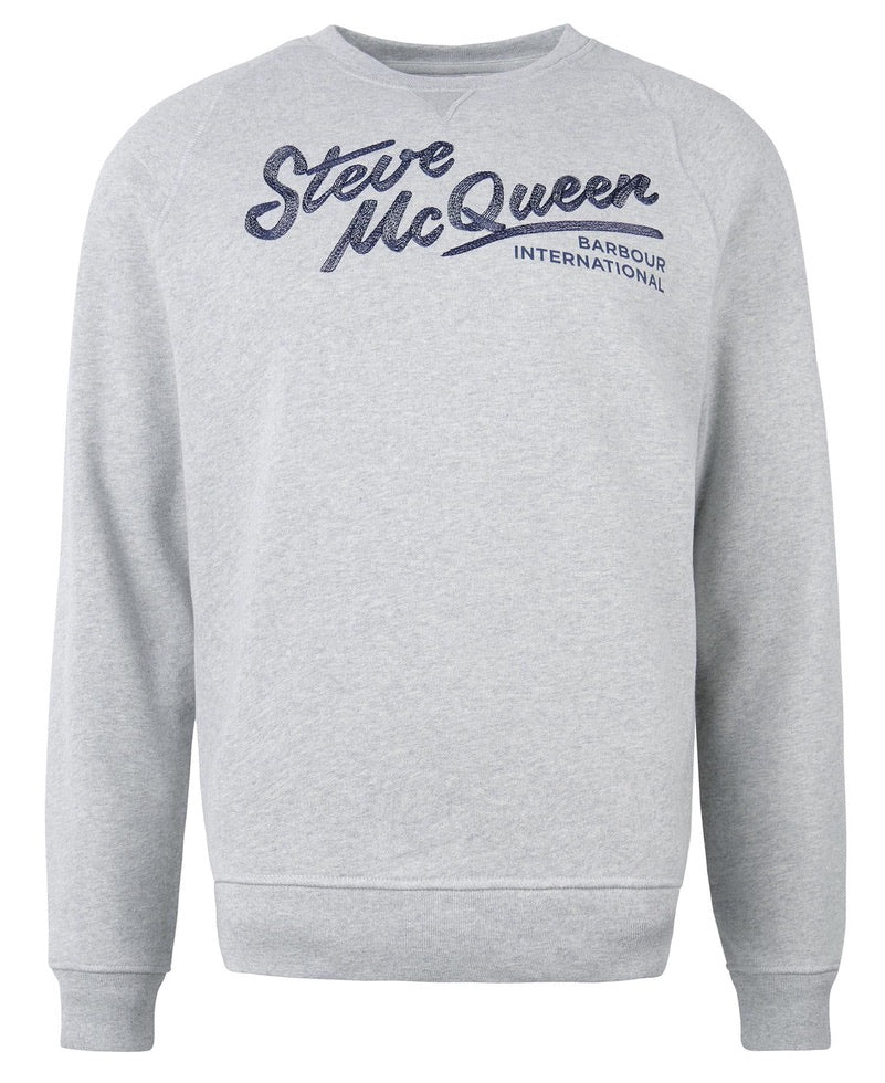 Barbour International SMQ Frankie Crew Neck Sweater - Grey Marl