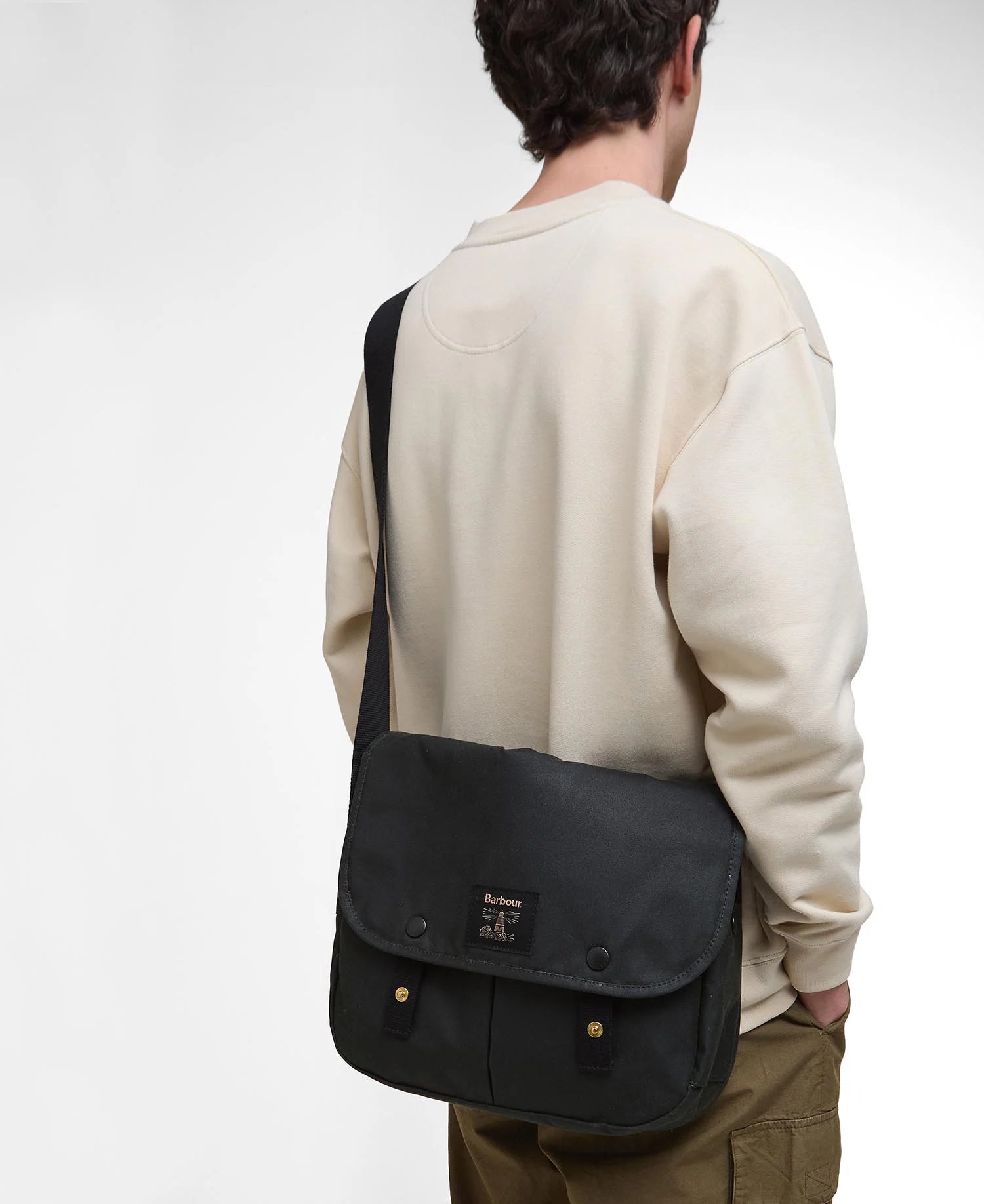 Barbour Field wax Riever Crossbody Bag - Sage