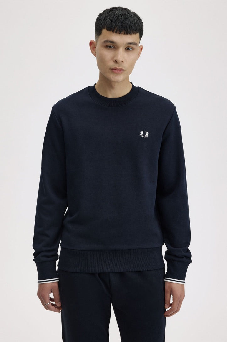 Fred Perry Half Zip Sweatshirt - Burnt Brick