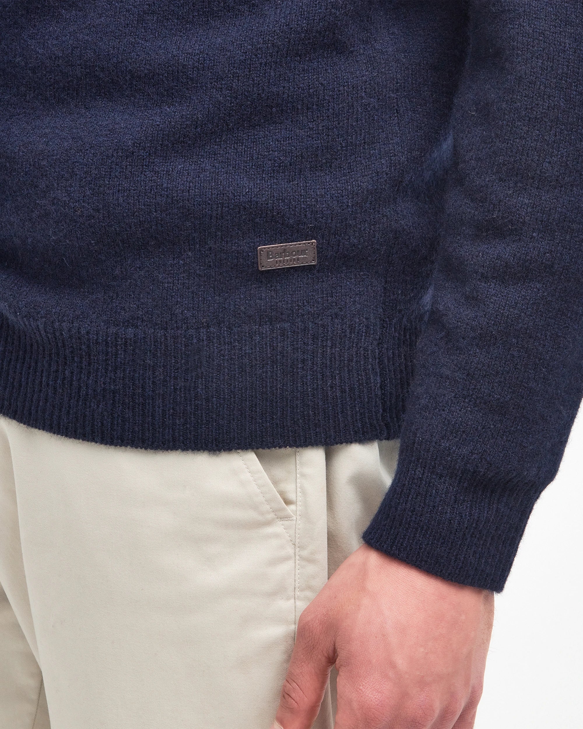 Barbour Essential Patch Half Zip Jumper - Navy