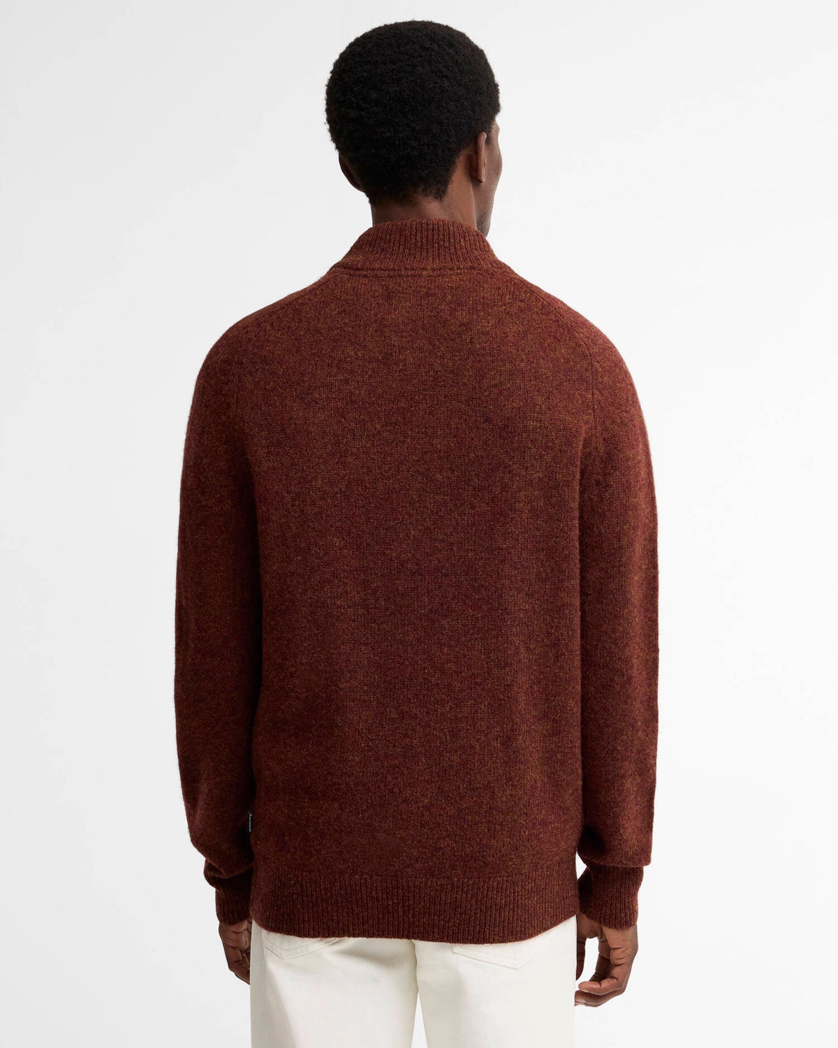 Barbour Talder Zip Through Knitted Jumper - Russet