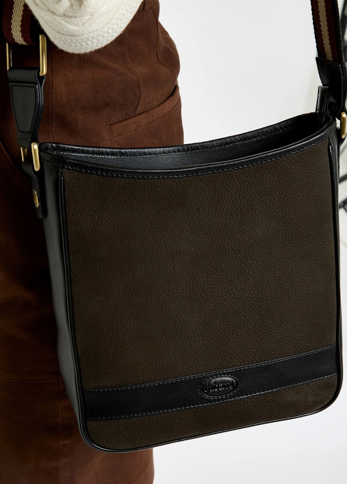 Dubarry Tullyfern Suede And Leather Handbag - Black