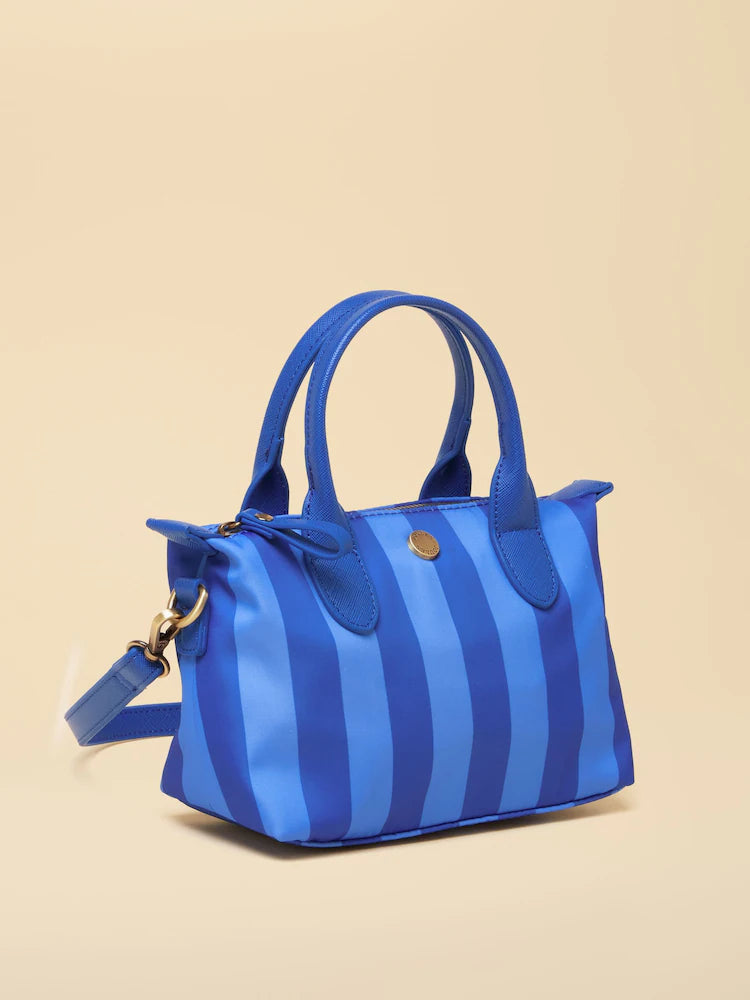 Joules Edie Blue Striped Crossbody Handbag