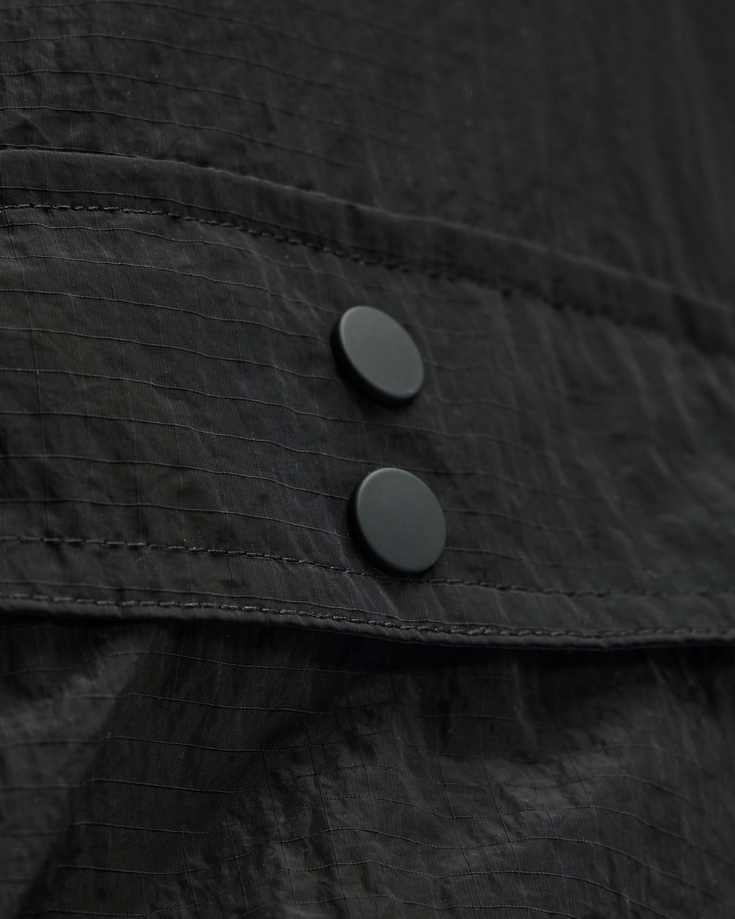 Weekend Offender Shields Double Chest Pocket Overshirt - Black