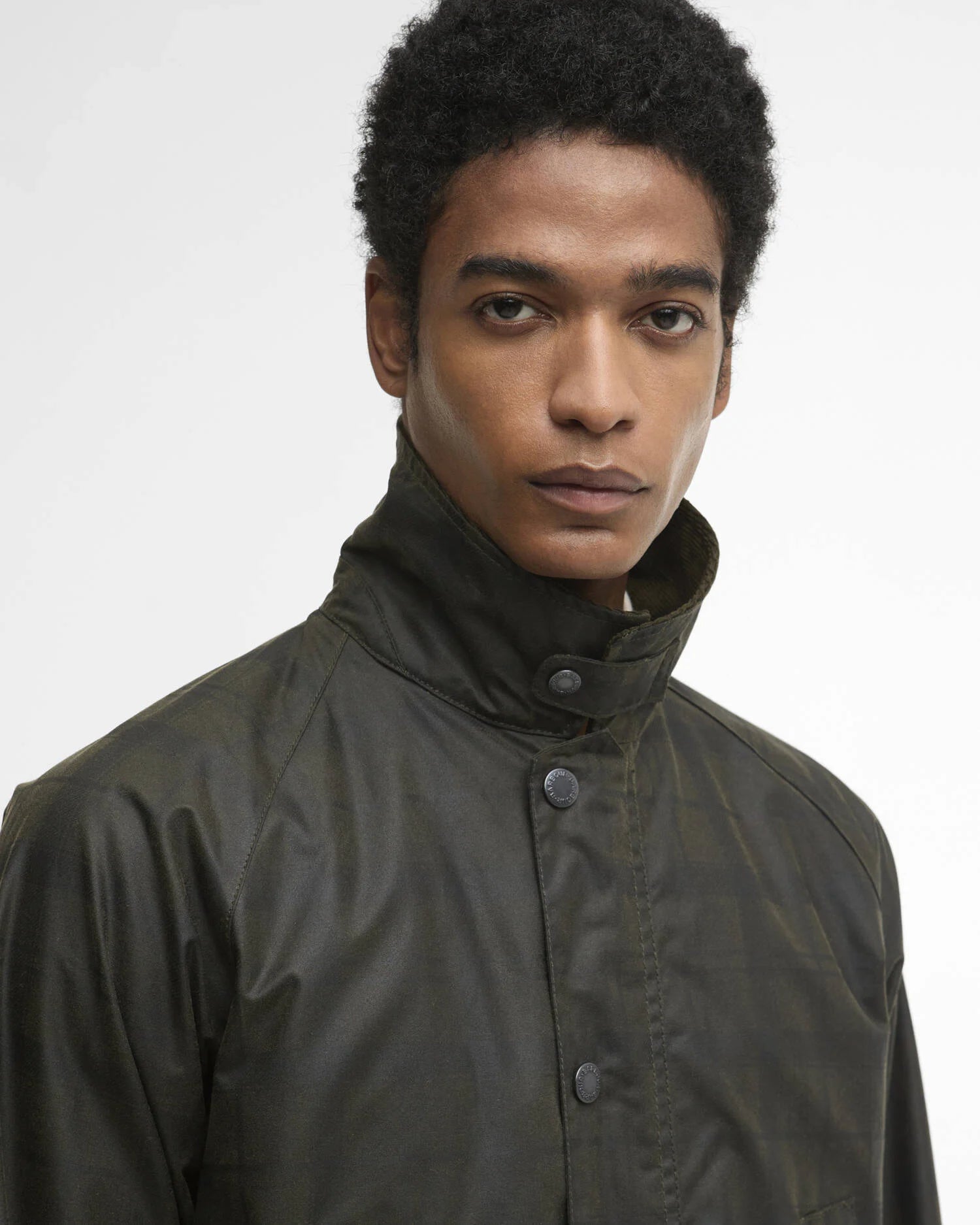 Barbour Tartan Ambleside Wax Jacket - Olive