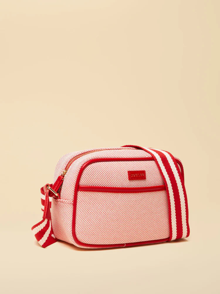 Joules Blair Red Canvas Cross Body Bag