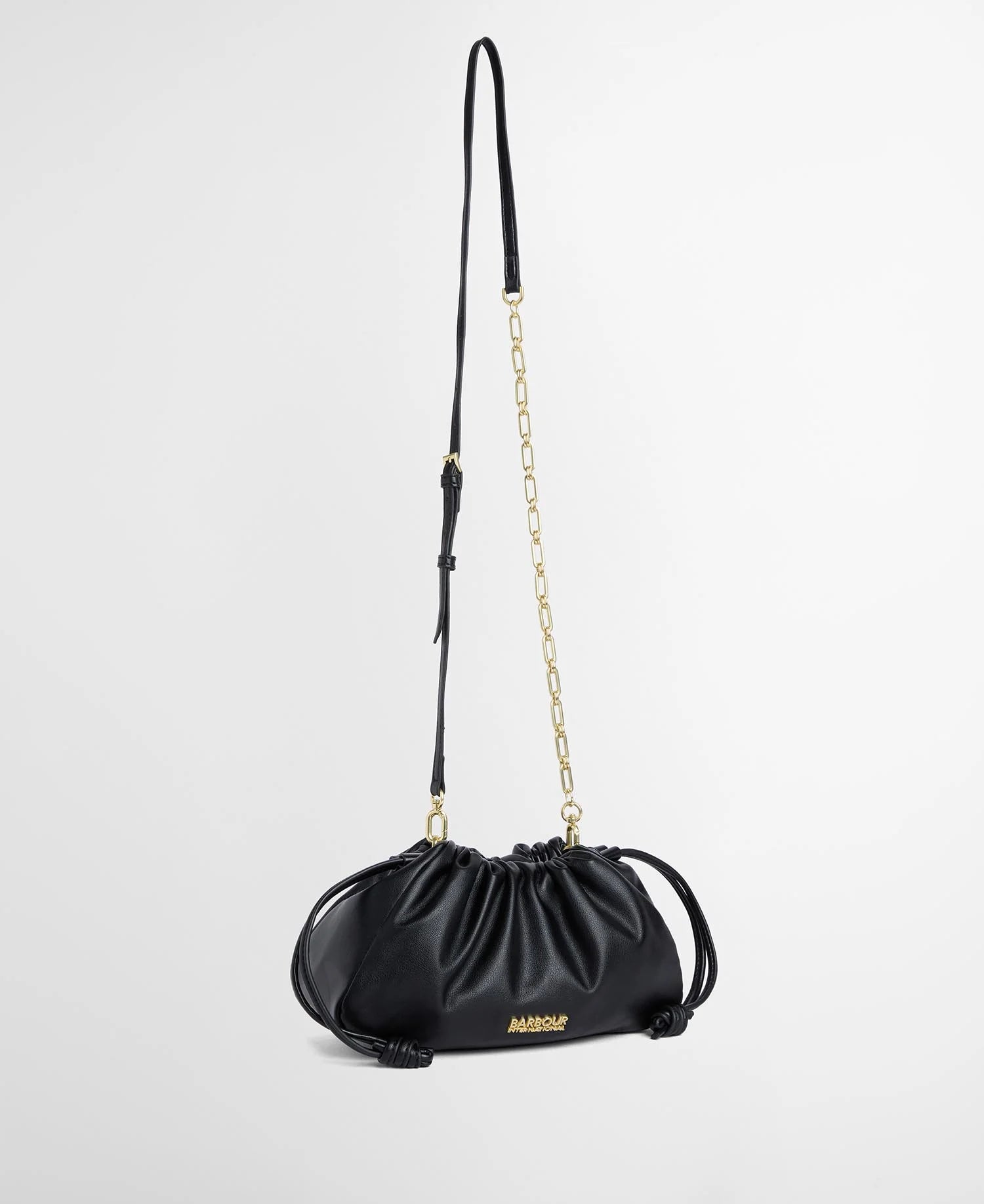 Barbour International Soft Drawcord shoulder Bag - Black