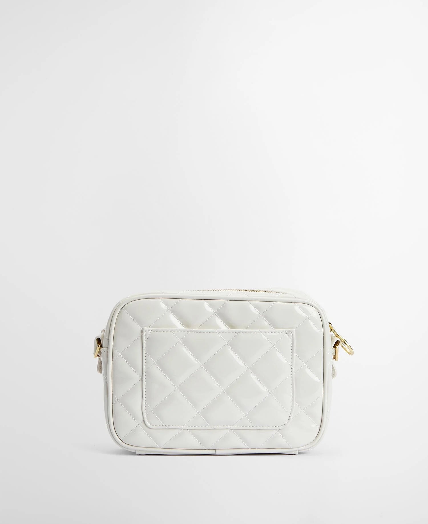 Barbour International Quilted Sloane Crossbody Bag - Gloss Silver Birch